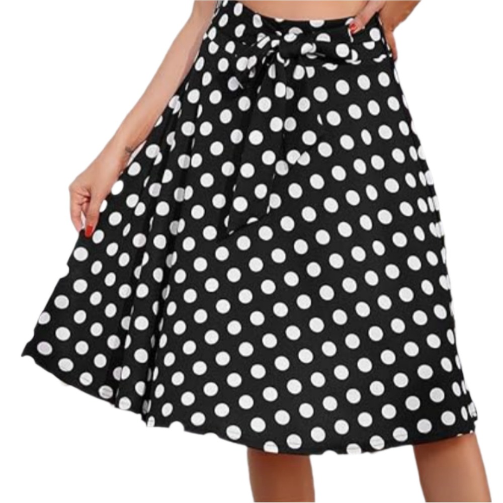 Belle Poque A-line polka dot skirt‎ SKUW541